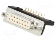 Connector: D-Sub; PIN: 15; socket; female; THT; Plating: gold-plated Deltron AG