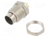 Connector: M9; socket; male; Plating: gold-plated; 125V; 1A; IP40 BINDER