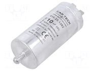 Capacitor: polypropylene; motors, run; 10uF; 425VAC; Ø35x72mm; ±5% DUCATI ENERGIA