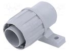 End holder; polypropylene; FlexiGuard FG; -35÷80°C; IP54; grey HELLERMANNTYTON