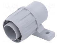 End holder; polypropylene; FlexiGuard FG; IP54; grey; Size: 27 HELLERMANNTYTON