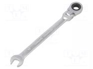 Wrench; combination spanner,with ratchet,with joint; 10mm PG TOOLS