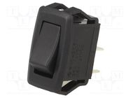 ROCKER; SPST; Pos: 2; ON-OFF; 10A/24VDC; black; none; Rcont max: 50mΩ SWITCH COMPONENTS