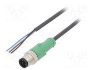 Connection lead; M12; PIN: 4; straight; 5m; plug; 250VAC; 4A; SAC PHOENIX CONTACT