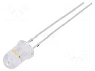 LED; blue/white warm; 5mm; blinking; 1560÷2180mcd,7000÷8400mcd OPTOSUPPLY