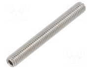 Screw; M3x25; 0.5; Head: without head; hex key; HEX 1.5mm; DIN 913 BOSSARD