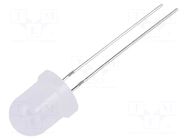 LED; white cold; 8mm; 400mcd; 60°; Front: convex; 3÷15VDC; -30÷85°C OPTOSUPPLY