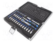 Wrench-set; 6-angles,socket spanner; 1/4"; 34pcs. HÖGERT TECHNIK