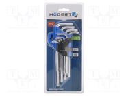 Wrenches set; Torx®; Chrom-vanadium steel; 9pcs. HÖGERT TECHNIK