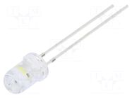 LED; blue/white cold; 5mm; blinking; 1560÷2180mcd,7000÷8400mcd OPTOSUPPLY