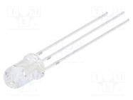 LED; 5mm; red/blue; 30°; Front: convex; 3÷15VDC; No.of term: 3; round OPTOSUPPLY