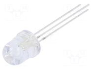 LED; red/blue; 7.8mm; 30°; Front: convex; 3÷15VDC; No.of term: 3 OPTOSUPPLY