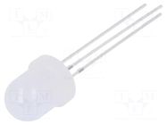 LED; red/blue; 7.8mm; 30°; Front: convex; 3÷15VDC; No.of term: 3 OPTOSUPPLY