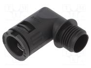 90° angled connector; Thread: metric,outside; polyamide 6; black LAPP