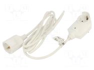 Extension lead; Sockets: 1; white; 3m; 16A LOGILINK