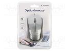 Optical mouse; black,grey; USB A; wired; 1.35m; No.of butt: 3 GEMBIRD
