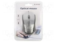 Mouse; black,grey; USB A; optical,wired; 1.35m; No.of butt: 3 GEMBIRD