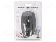 Mouse; black; USB A; wireless,optical; DPI change button; 10m GEMBIRD