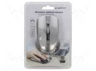 Optical mouse; black,mix colours,grey; USB A; wireless; 10m GEMBIRD