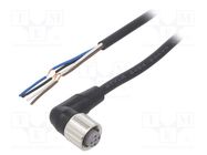 Connection lead; M12; PIN: 4; angled; Len: 5m; plug; 4A; -10÷80°C; PVC OMRON