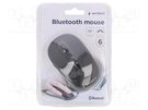 Optical mouse; black; wireless,Bluetooth 3.0 EDR; No.of butt: 6 GEMBIRD