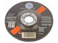Cutting wheel; Ø: 115mm; Disc thick: 6.4mm; metal,steel; 22mm; bulk PG PROFESSIONAL