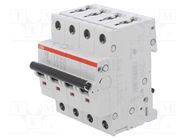 Circuit breaker; 230/400VAC; Inom: 10A; Poles: 4; Charact: C; 6kA ABB