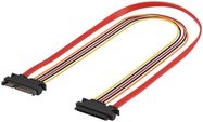 PC SATA Data and Power Extension Cable, 0.5 m - SATA combo cable data + power