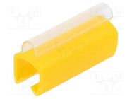 Markers; Marking: empty; 6÷7.2mm; PVC; yellow; -30÷60°C; push-in 