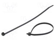 Cable tie; L: 200mm; W: 4.6mm; polyamide; 225N; black; Ømax: 50mm HELLERMANNTYTON