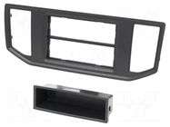 Radio frame; MAN,VW; 2 DIN; black ACV
