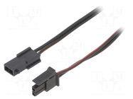 Cable; male-female; PIN: 2; 1m; 4A; Insulation: PVC; TLYp; 0.35mm2 ESPE