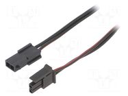 Cable; male-female; PIN: 2; 0.5m; 4A; Insulation: PVC; TLYp; 0.35mm2 ESPE