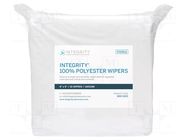 Cleaning cloth: cloth; dry; 10pcs; 228.6x228.6mm; polyester; ISO 4 ANTISTAT