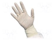 Cleanroom acces: protective gloves; white; nitryl; S; ESD; 50set ANTISTAT