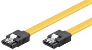 PC Data Cable, 6 Gbit/s, Clip, 0.2 m, yellow - SATA L-Type male  > SATA L-Type male
