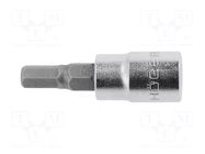 Socket; hex key,socket spanner; HEX 4mm; 1/4" HÖGERT TECHNIK