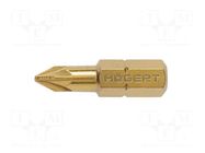Screwdriver bit; Pozidriv®; PZ1; Overall len: 25mm; 5pcs. HÖGERT TECHNIK