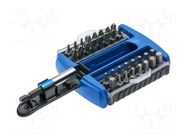 Kit: screwdriver bits; plastic cassette; Kit: 1/4" socket holder HÖGERT TECHNIK