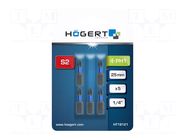 Screwdriver bit; Phillips; PH1; 1/4"; Kind: impact; 5pcs. HÖGERT TECHNIK