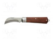 Knife; universal; 198mm; Handle material: wood; folding HÖGERT TECHNIK