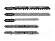 Hacksaw blade-set; wood,metal,jigsaw; 5pcs; Kind of holder: T HÖGERT TECHNIK