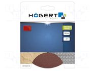 Sanding plate; Granularity: 36; Mounting: bur; Ø125mm; 5pcs. HÖGERT TECHNIK