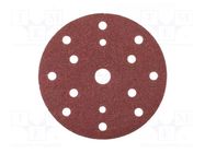 Sanding plate; Granularity: 40; Mounting: bur; with holes; Ø150mm HÖGERT TECHNIK