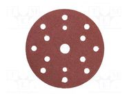Sanding plate; Granularity: 60; Mounting: bur; with holes; Ø150mm HÖGERT TECHNIK