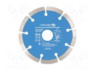 Cutting diamond wheel; Ø: 115mm; Øhole: 22.23mm; Disc thick: 2mm HÖGERT TECHNIK