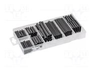 Set of heat shrink sleeves; black; 127pcs. HÖGERT TECHNIK