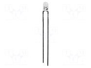 LED; turquoise; 3mm; 800mcd; 20°; Front: convex; 3.5÷4VDC BIVAR