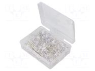 Diode: LED-kit; THT; 8mm; 50pcs; red/blue; 3÷15VDC; plastic box OPTOSUPPLY