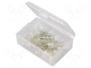 Diode: LED-kit; THT; 5mm; 50pcs; red/green; 3÷15VDC; plastic box OPTOSUPPLY
